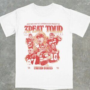 2Sides Printed Kansas City Chiefs Shirt 3Peat Tour T-shirt KC Chiefs Shirt Retro